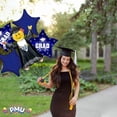 thumbnail image 2 of PMU Graduation Jumping Smiley Grad Balloon Bouquet | Jumping Grad Mylar Balloons | Jump for Joy Graduation Smiley Grad Balloon | Grad Foil Balloons | Navy Blue (5/Pkg) Pkg/1, 2 of 8