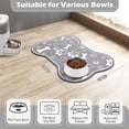 thumbnail image 6 of Dog Cat Food Mat,Rapid AbsorbentPet Feeding Mat, Bone Shaped Dog Placemat Water Bowl Mat with Rubber Backing,No Stains Dog Cat Food Mats Indoor, Pet Accessories Supplies 16"×24" Grey, 6 of 6