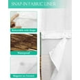 thumbnail image 3 of No Hook Shower Curtain with Snap in Liner, Vintage Sage Green Brown Wood Grain Farm Hotel Shower Curtains for Bathroom, Washable Shower Curtain Liner Set with Mesh Top Window, 72”x78”, 3 of 6