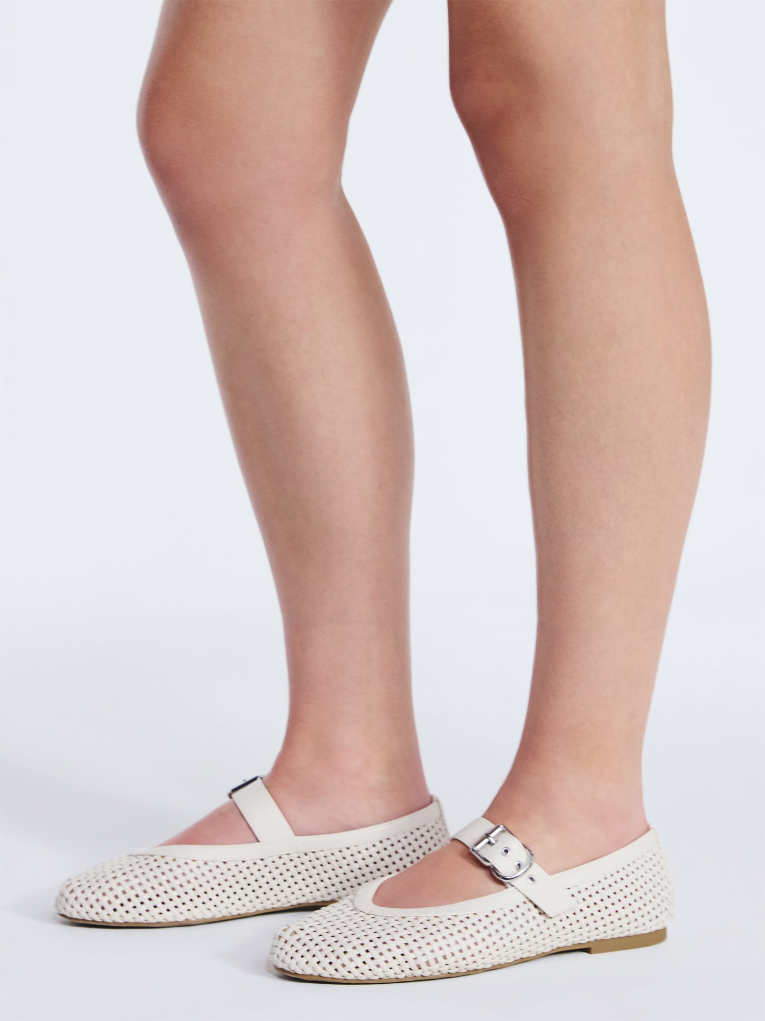 Free Assembly Women's Woven Mary Jane Ballet Flats