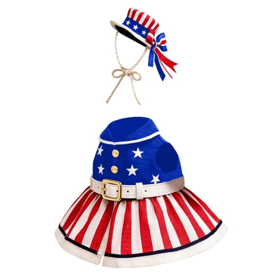Win s Way 250 Patriotic Porch Goose Outfit 4th of July Goose Clothes for Cement Goose Statue Porch Goose Outdoor Garden Decor