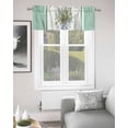 thumbnail image 2 of Eucalyptus Green Kitchen Curtain Valances for Windows Farmhouse Short Curtains, Stripes Bottle Flower Cactus Plant Rod Pocket Valance Curtain for Bedroom Cafe Living Room 54"x18", 2 of 8