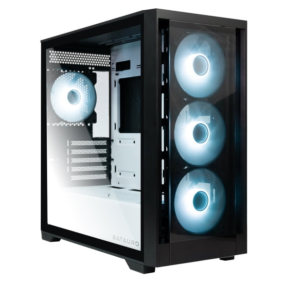 Gabinete Batauro Lander con Ventana Vidrio Templado MicroATX/Mid Tower Sin Fuente