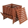 thumbnail image 4 of Leisure Season 8.5 Gal. Wood Compost Bin - Medium Brown, 4 of 5