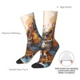 thumbnail image 4 of Cauagu Colorful Owl Tattoo Art Print Crew Socks for Women and Men,Adult Athletic Running Socks 1-Pair Sports Socks Work Gear Socks with Moisture Wicking, 4 of 6
