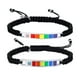 thumbnail image 1 of 1 par de cuerdas manuales de nylon amantes ajustables pulseras de brazaletes de arco iris pulseras, 1 of 6