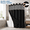 Black, variant on MORAVE Black Ringless Chevron Tufted Cloth Shower Curtain and Liner Set, No Hook Snap in Waterproof Washable Fabric Bath Curtain with See Through Top Window for Bathroom Hotel 71" x 74"