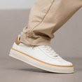 thumbnail image 5 of Men's All-Black Minimalist Mixed-Material Sneakers, Casual Monochrome Shoes, 5 of 10