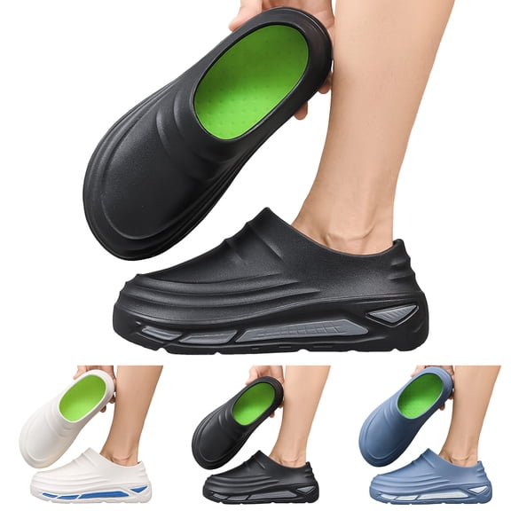 Dakaela Work Shoes for Men Non Slip Clogs Kitchen Chef Garden Sandals Comfortable Nursing Water Proof Summer Beach Shoes Size 7