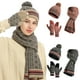 thumbnail image 2 of Winter Beanie Hat Scarf Set Women Slouchy Scarf Warm Knitted Hat For OutdoorNavy Blue, 2 of 5