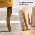 thumbnail image 4 of Makeup Vanity Stool Dressing Table Accent Chair Set of 2 Velvet Tufted Upholstered Cushioned Wood Leg Home Bedroom Living Room Mustard, 4 of 8
