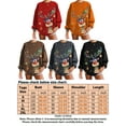 thumbnail image 3 of Fangasis Ladies Pullover Crew Neck Christmas Sweatshirt Elk Print Xmas Sweatshirts Women Warm Tops Loose Fit Winter Coffee XL, 3 of 3