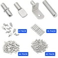 thumbnail image 4 of Kit de pernos para repisas Cerpourt de 104 piezas, niquelados, 5 mm y 1/4 pulgada, 4 of 7