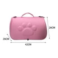 thumbnail image 2 of Bolsa transportadora para gatos, con orificios de ventilación Bolsa con cremallera doble resistente al desgaste Bolso para mascotas para gatos Perros , Rosado Sunnimix Bolsas para gatos, 2 of 8