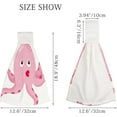 thumbnail image 2 of 2 Pcs Hanging Towels, Dish Towels Kissing Octopus Absorbent Hand Towels with Hanging Loop Washcloth for Bathroom Kitchen, 2 of 6