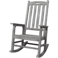 thumbnail image 5 of Tcbosik Outdoor Rocking Chair, Wood High Back Rocker, Lounge Chair for Porch, Patio, Garden, Deck, Backyard, Light Gray, 5 of 9