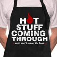 thumbnail image 1 of Rosoz Funny Bbq Delantales De Chef Negros Para Hombres Hot Stuff Coming Through Delantales De Cocina Ajustables Con Bolsillo Impermeable A Prueba De Aceite Día De San Valentín/Cumpleaños, 1 of 1