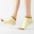 thumbnail image 3 of Yellow Yoga Rainbow Toe Socks (Adult Medium - Women's Shoe Sizes 5-10), 3 of 3