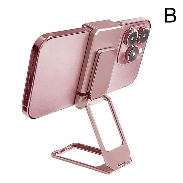 Support de Téléphone à Encliqueter, Support Télescopique en Aluminium Non Collant avec Rotation à 360° pour Bureau et Voiture