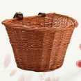 thumbnail image 3 of Monyance Rattan Basket Vintage Wicker Bike Basket with Straps - Brown(13.78X10.24X8.66Inches), 3 of 10