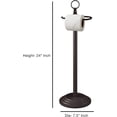 thumbnail image 5 of nu steel Stainless Steel Freestanding Toilet Tissue Paper Roll Holder & Dispenser for Bathrooms & Storage, Oil Rubbed Bronze TGORB13H, 5 of 5