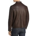 thumbnail image 2 of COLE HAAN Men's Lambskin Leather Moto Jacket In Java Size Medium B4HP $695, 2 of 8