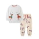 thumbnail image 1 of Conjuntos de blusas y camisas de cuello redondo y manga larga para niños con estampado morado de dibujos animados lindos, conjunto estampado de cuello redondo y manga larga, conjunto de traje de panta, 1 of 6