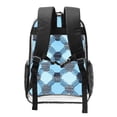 thumbnail image 3 of 16 Inch Transparent Backpack With Lightweight And Durable Design Without Pockets Transparent For Work Business Travel Sports Argyle Plaid Lightskyblue_49288_2, 3 of 7