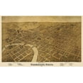 thumbnail image 2 of Strobridge 14x10 Gold Ornate Wood Framed with Double Matting Museum Art Print Titled - Columbus Ohio - Strobridge 1872, 2 of 4
