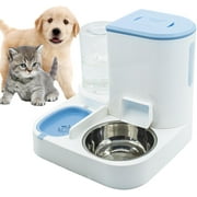 Automatic Cat Food and Water Dispenser Set 2 in 1, All-in-One Gravity Pet Feeder