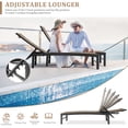 thumbnail image 3 of Joinhom Patio Aluminum Adjustable Chaise Lounge Chair Brown, 3 of 5