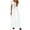 White, variant on Elainilye Fashion Women Dresses Plus Size Casual V-Neck Short Sleeve Waist Buttons Solid Loose Dress,White