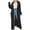 Dark Gray, variant on Essentials Women's Sweater Oversize Solid Cable Knitted Long Cardigan Elegant Open Front Knitted With Pocket Pullover Tops
