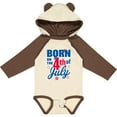 thumbnail image 3 of Inktastic Born on The 4th of July Boys or Girls Long Sleeve Baby Bodysuit, 3 of 5