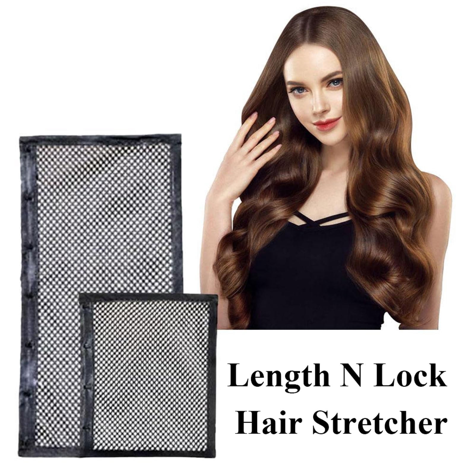 MODANU Length N Lock Hair Stretcher, Length and Lock Hair Stretcher for Curly Hair, Curly Hair Net Stretcher Mesh, Mesh Ringlets for Curly Hair, Hair Drying Stretcher Tool for Women and Girls
