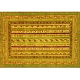 thumbnail image 1 of Ahgly Company Machine Washable Indoor Rectangle Abstract Yellow Modern Area Rugs, 2' x 5', 1 of 4