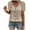 Khaki, variant on ZZwxWA Womens Fashion Summer Short Sleeve Round-Neck Solid Casaul Tops T-shirt