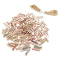 thumbnail image 3 of 100 Wooden Picture Clips with String for Crafts, 3 of 9