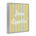 thumbnail image 2 of Stupell Industries Mid-Century Buon Appetito Blue Yellow Stripes Gray Framed Giclee Art, 11 x 14, by SD Graphics Studio, 2 of 8