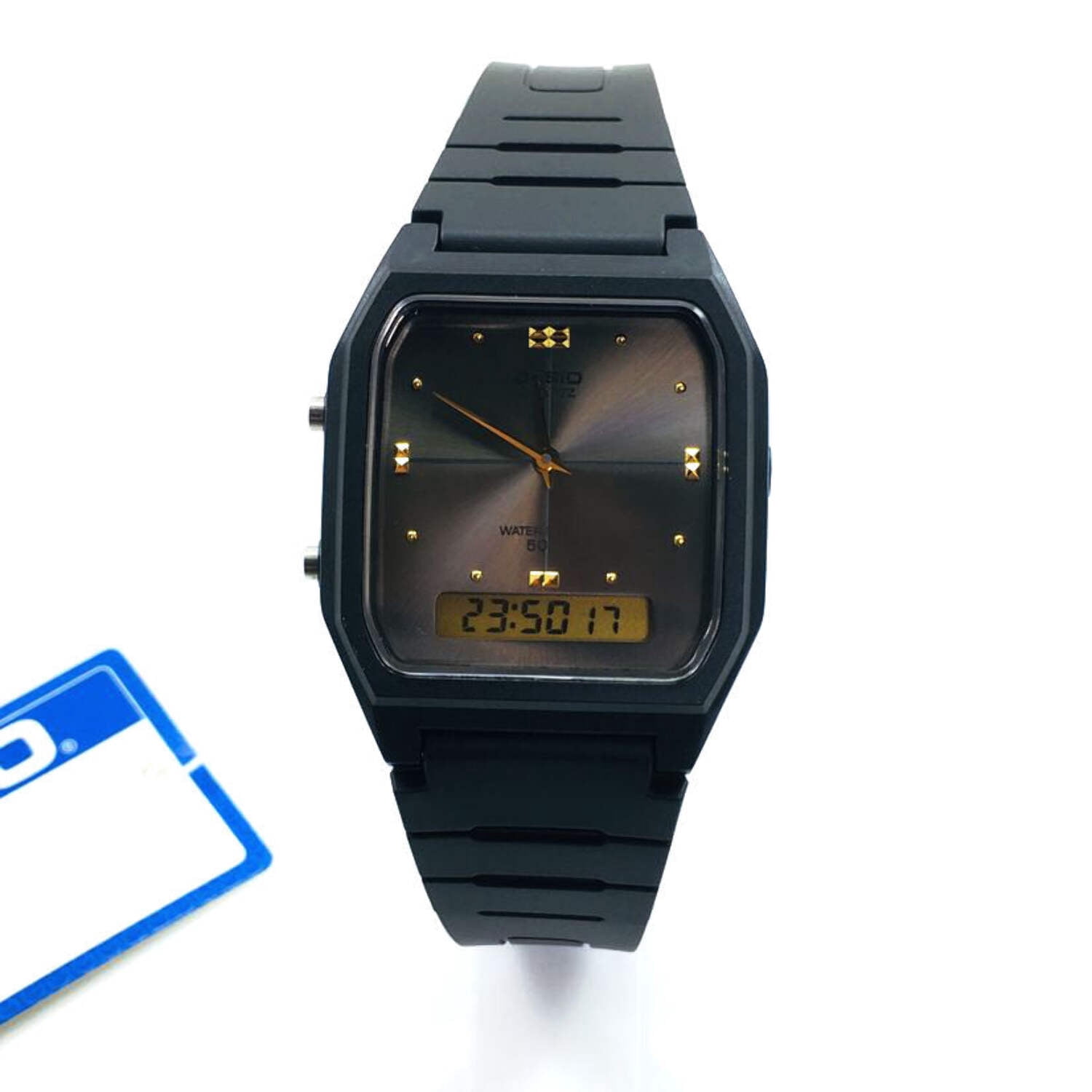 Casio Analog-digital Combination Black Band Unisex Watch AW-48HE-8AVDF