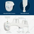 thumbnail image 2 of Bio Bidet A3 Fresh Water Non-Electric Bidet Attachment with Self-Cleaning Nozzle, Solid Brass Valve Assembly and Swivel Metal Hose Joint, 2 of 6