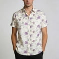 thumbnail image 4 of Chemise Unisexe à Manches Courtes avec Imprimé de la Saint-Valentin, Chemise Décontractée Boutonnée Assortie pour Couples avec Col Rabattu, Haut Graphique Coupe Régulière en Tissu Léger et Respirant pour Cadeaux des Fêtes et Sorties à Thème, 4 of 9