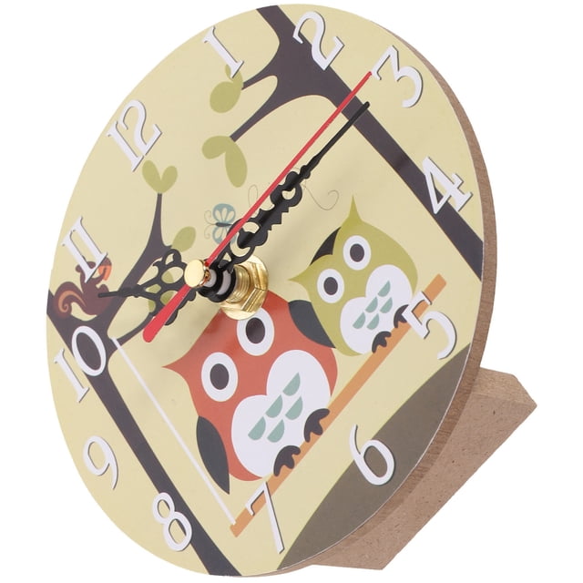 Minkissy 1Pcs Horloge de Table Style Moderne Affichage en Bois Multicolore pour Salon et Bureau