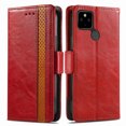 thumbnail image 3 of Case for Google Pixel 5a 5G Cover Leather Wallet Folio Case Book Design Flip Magnetic Closure - Red, 3 of 5