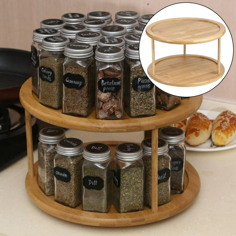 New Spice Rack Organizer for Cabinet & Countertop, Bamboo