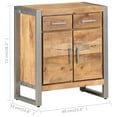 thumbnail image 2 of vidaXL Sideboard 60x35x72 cm Rough Mango Wood 2 Shelves, 2 of 5