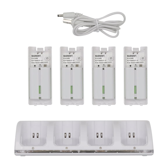 4-in-1 Charging Station with 4 Rechargeable Battery For Nintendo Wii Wii Remote Wii Controller