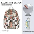 thumbnail image 5 of Pioneer Flower Backpack for School,Cute School Bag,Schoolbag with Adjustable Shoulder Straps & Padded Back,15"x11.42"x5.5", 5 of 6