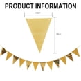 thumbnail image 2 of 4Pack Hot Gold Party Decorations Hanging Paper Triangle Banner Bunting Flag Pennant Garland for Graduation Birthday Wedding Party SuppliesShiny gold, 2 of 6