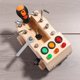 thumbnail image 2 of Wooden LED Switch Busy Board Disassembly Screw Nut Tool Cart Montessori Early Education Educational Toys for Kids, 2 of 3